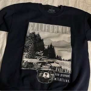 Smokey Bear Crewneck Sweatshirt Oullover Small